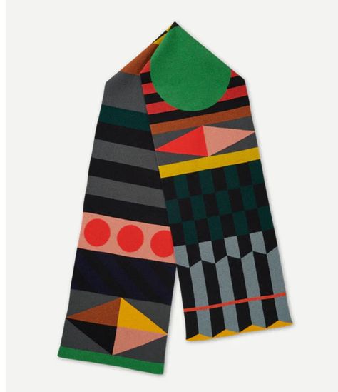 Geometric Scarf, Interior Colour, Patterned Scarves, Jacquard Knit, Hand Wrap, Colour Schemes, Winter Wear, Recycled Paper, Colorful Interiors