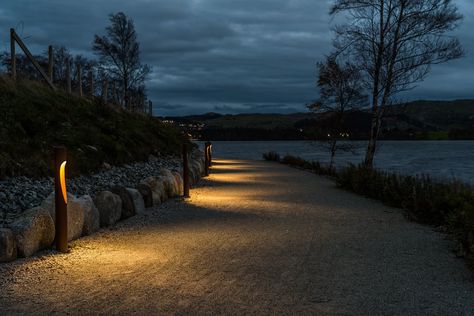 Frøylandsvatnet | Public Spaces | Project gallery | Louis Poulsen Paris Lamp, Miyakojima, Viborg, Urban Park, Bollard Lighting, Pathway Lighting, Path Lights, Louis Poulsen, City Landscape