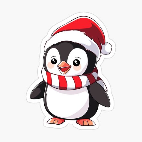 Get my art printed on awesome products. Support me at Redbubble #RBandME: https://www.redbubble.com/i/sticker/cute-christmas-penguin-in-santa-hat-by-Niktarka/153939554.EJUG5?asc=u Penguin Drawing Christmas, Cute Christmas Stickers Printable, Christmas Stickers Printable, Penguin Sticker, Penguin Hat, Penguin Drawing, Penguin Birthday, Montessori Toddler Activities, Christmas Vector