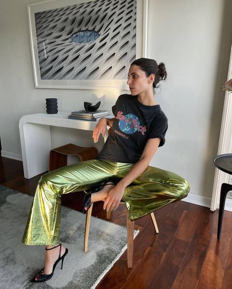 2023 Fashion Trends, Summer Party Outfit, Clubbing Outfits, Sheer Maxi Dress, Metallic Pants, Fun Pants, New 2023, Night Out Outfit, 2023 Fashion