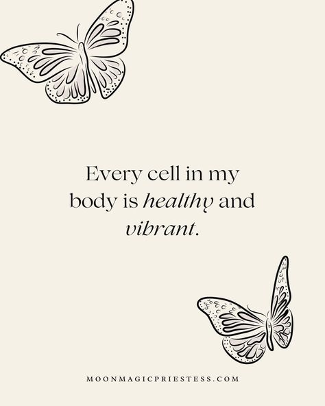 Every Cell In My Body Is Healthy, Healing The Body Affirmations, Spiritually Aligned, Healthy Body And Mind Affirmations, Healthy Body Vision Board Ideas, My Body Is Healthy Affirmations, My Body Is A Temple, Healthy Body Affirmations, Healthy Body And Mind