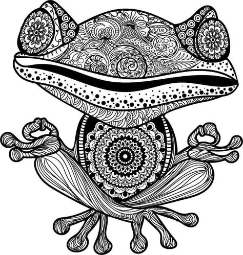 Coloring Pictures Of Animals, Scarecrow Face, Zentangle Animals, Flower Pattern Drawing, Frog Tattoos, Color Puzzle, Svg Thanksgiving, Detailed Coloring Pages, Japanese Tattoo Designs