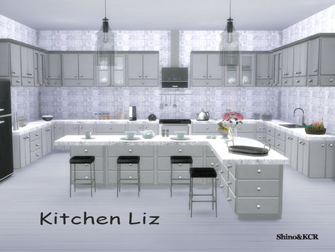 Sims4 Furniture, Modern Kitchen Furniture, Sims Furniture, Ts4 Mods, Sims 4 Kitchen, Cc Furniture, Urban Kitchen, Sims 4 House Building, Sims Ideas