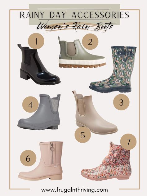 Rain Boots Winter, Rainy Season Footwear For Women, Women’s Rain Boots, Rainy Season Outfits For Women, Rainboots Outfit Fall, Rain Booties Outfits, Short Rainboots Outfit, Chelsea Rain Boots Outfit, Short Rain Boots Outfit