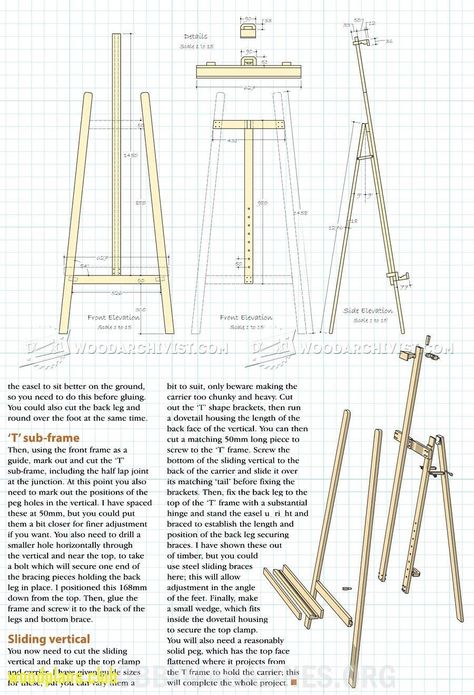 Artist Easel Plans, Outdoor Woodworking Plans, Diy Easel, Painting Easel, Woodworking Plans Beginner, Artist Easel, Wood Easel, Wood Crafting Tools, Easel Stand