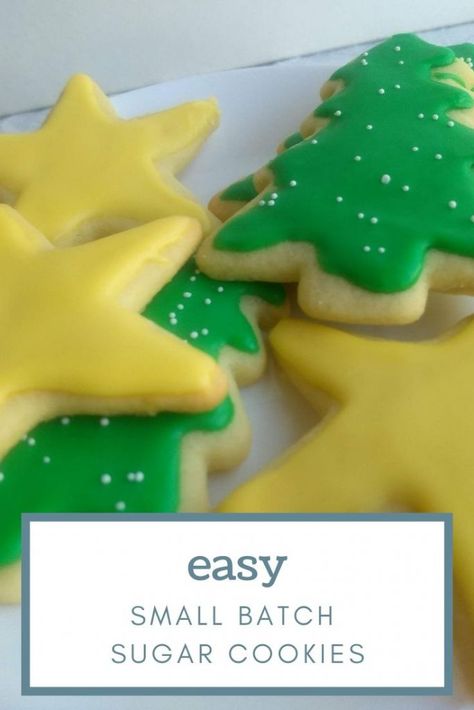 Best Easy Cut Out Sugar Cookies, Small Batch Cookie Icing, Super Soft Sugar Cookies, Small Batch Cut Out Cookies, Small Batch Of Sugar Cookies, Small Batch Christmas Cookies, Small Batch Cut Out Sugar Cookies, Small Batch Cutout Sugar Cookies, Small Batch Sugar Cookie Cutouts