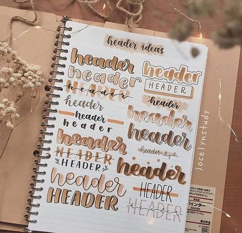 Marker Swatches, Instagram Header, Neat Notes, Pen Test, Bullet Journal Titles, Header Ideas, Notes Inspo, Bullet Journal Headers, Journal Tutorials