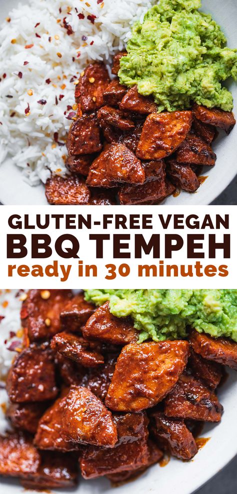 Bbq Tempeh Recipes, Bbq Tempeh, Tempeh Recipes Vegan, Seitan Recipes, Tempeh Recipes, Gluten Free Main Dishes, Vegan Bbq, Vegan Cookbook, Vegan Meal Prep