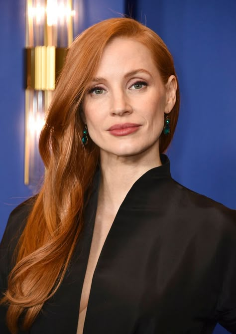 Jessica Chastain Hair, Ginger Actresses, Jessica Chastain Style, Jessica Chastain Oscar, Ginger Hair Color, Plaza Hotel, Jessica Chastain, Cool Hair Color, Ginger Hair