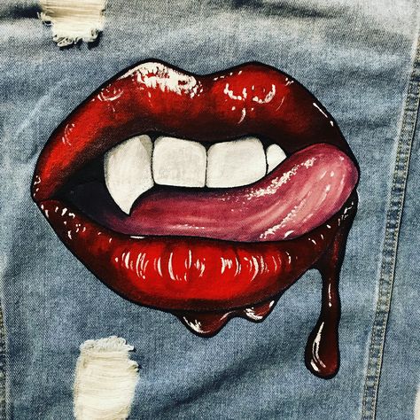 Paintings On Jackets, Diy Denim Jacket Ideas Upcycled Clothing, Hand Painted Jacket Denim, Denim Jacket Art Ideas, Diy Painted Denim Jacket, Denim Jacket Art Paint, Jacket Painting Ideas, Custom Denim Jacket Paint, Hand Painted Denim Jacket Art