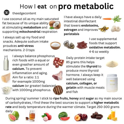 Pro Metabolic Diet, Ray Peat, Pro Metabolic, Daily Protein Intake, Sodium Intake, Metabolic Diet, Whole Food Diet, Natural Health, Workout Food