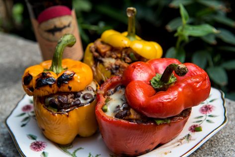 Chorizo and Cheese Grilled Stuffed Bell Peppers Grilled Stuffed Peppers, Onion Butter, Glazed Sweet Potatoes, Food Republic, Meat Food, Grilled Peppers, Bell Pepper Recipes, Italy Food, Bologna Italy