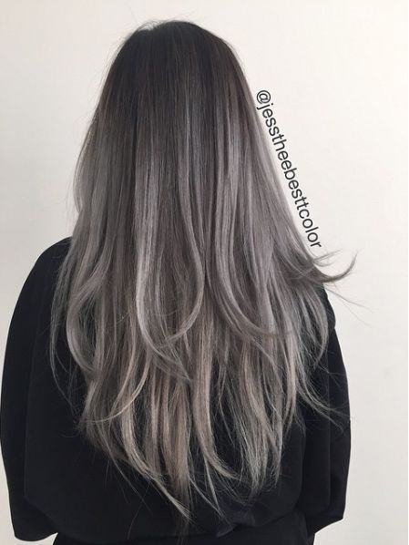 this fade is beautiful Long Grey Hair, Ash Grey Hair, Gray Highlights, Silver Ombre Hair, Grey Ombre Hair, Gray Balayage, Best Hair Dye, Ash Hair, Brown Ombre Hair