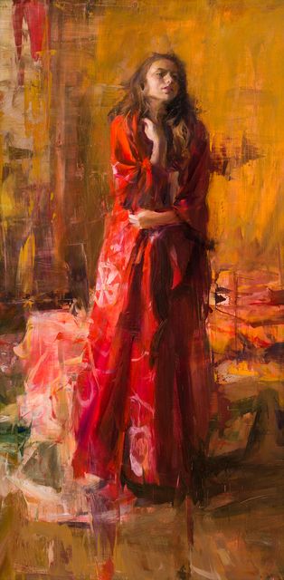 Quang Ho | Crimson Stage (2019) | Artsy Artist Analysis, Large Scale Painting, Art Vision Board, Scale Painting, Paintings People, Inspirational Paintings, Painterly Style, Oil Colour, Oil Painting Inspiration