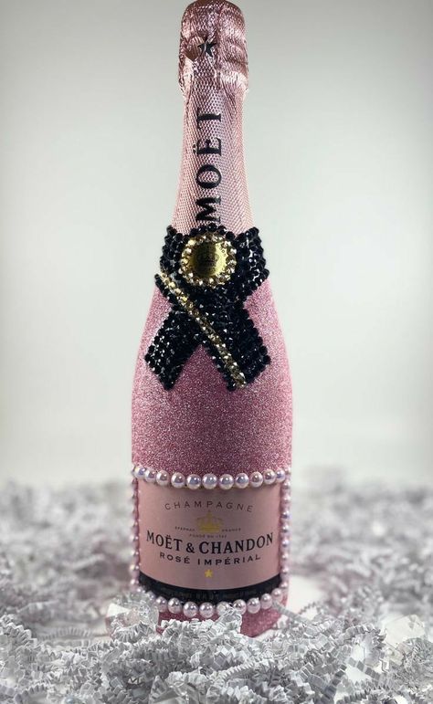 Bedazzled Bottles, Alcohol Bottle Decorations, Bedazzled Liquor Bottles, Custom Champagne Bottle, Bedazzled Bottle, Glitter Bottles, Glitter Wine Bottles, Decorated Liquor Bottles, Crown Bottle