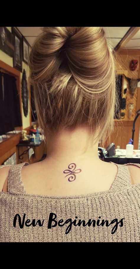 New tat! Celtic symbol for new beginnings! Loving the placement ❤ #tattoos Tattoo Meaning New Beginnings, Tattoo New Beginnings, Symbol For New Beginnings, Beginning Tattoo, Friendship Symbol Tattoos, New Beginning Tattoo, Yoga Tattoos, Celtic Symbol, Tattoo New