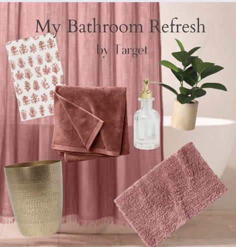 Pink bathroom update
Refresh 
Bath mat
Hand towels 
Faux plant
Trash bin
Soap dispenser 
Shower curtain
Mauve
Boho style


Follow my shop @clairecumbee on the @shop.LTK app to shop this post and get my exclusive app-only content!

#liketkit #LTKhome #LTKunder100 #LTKSeasonal
@shop.ltk
https://liketk.it/3EZBs Pink Bathroom Update, Mauve Bathroom, Target Bathroom, Shower Soap Dispenser, Bathroom 2024, Pink Bathroom Decor, Pink Shower Curtains, Fresh Sheets, Wood Pots