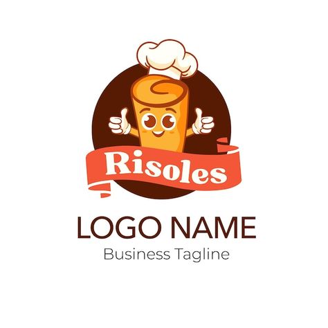 Risoles Logo Design, Logo Produk, Logo Psd, Free Business Card Mockup, Business Card Maker, Flyer Maker, Poster Maker, Logo Food, Card Banner