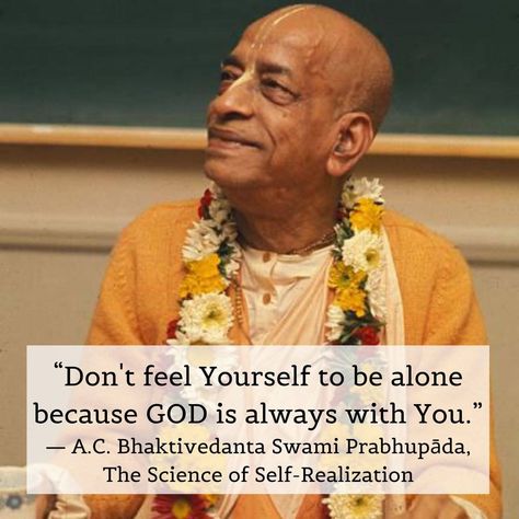 Srila Prabhupada on Instagram: “Drop a ❤️ below if it connects with you 👇 We sometimes feel alone when things go wrong and feel no one is by our side. However, Krishna…” Dharmic Quotes, Srila Prabhupada Quotes, Hare Krishna Mantra, Goddess Spirituality, Spiritual Motivation, Krishna Consciousness, Krishna Mantra, 2024 Goals, Srila Prabhupada