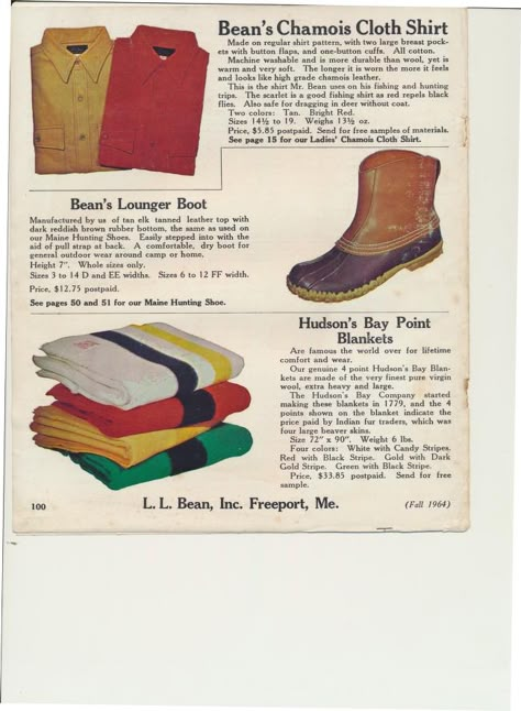 Vintage Clothing Catalogs, Vintage Ll Bean Catalog, L L Bean Aesthetic, Ll Bean Catalog, Funny Vintage Ads, Vintage Ll Bean, Clothing Catalog, Funny Vintage, Brand Board