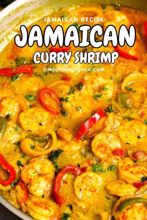 Jamaican Curry Shrimp Shrimp With Curry Sauce, Coconut Curry Shrimp Jamaican, Curried Shrimp Recipes, Curry Shrimp Recipe Jamaican, Curried Shrimp And Rice, Shrimp Recipes Curry, Curry Shrimp And Potatoes, Jamaican Shrimp Curry, Curry Fish Recipes Jamaican