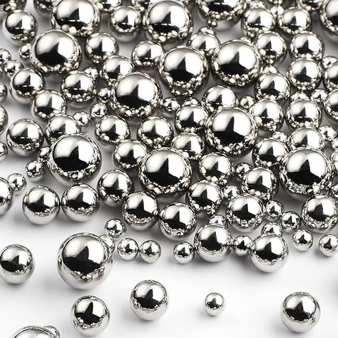 Amazon.com: 150 Pieces Vase Filler Faux Pearls Vase Makeup Beads No Hole Gloss Pearl Beads Mixed Sizes Round Pearls for Vase Home Party Wedding Decor, 8/14/20 mm (Silver) : Home & Kitchen Jade Wedding, Plastic Vase, Gel Beads, Silver Vase, Water Beads, Vase Fillers, Home Party, Vase Set, Golden Color