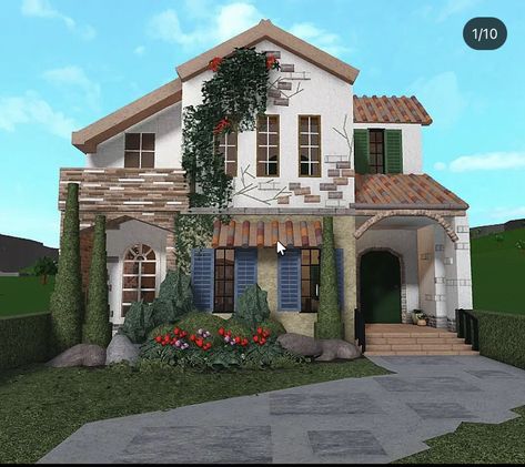 Cottage Core Bloxburg House, Bloxburg Cottage, Cottage House Exterior, Bloxburg Room Ideas, Two Story House Design, Bloxburg House Ideas 1 Story, Bloxburg Builds, House Decorating Ideas Apartments, Small House Layout