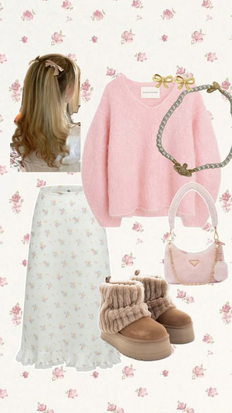 Coquette modest school outfit Modest Outfits Aesthetic, Pink Skirt Outfits, Outfits Coquette, Modest Girly Outfits, Outfit Coquette, Outfit For Church, Modesty Outfits, Cute Modest Outfits, Modest Fits