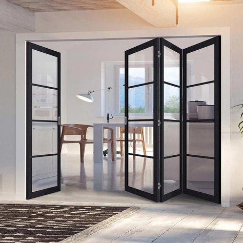 London Airbnb, 1930s Renovation, Extension Roof, Bi Fold Doors Internal, Folding Doors Internal, Exterior House Doors, Accordion Door, Internal Folding Doors, Folding Doors Interior