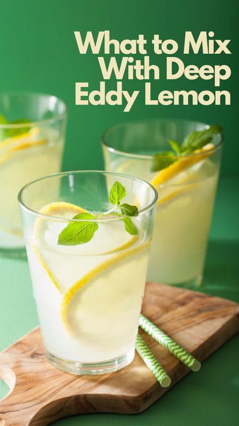 11 Drinks to Mix with Deep Eddy Lemon Vodka Deep Eddy Lemon Drop Martini, Lemon Vodka Drinks Easy, Lemon Crush Drink Recipe, Drinks With Lemon Vodka, Cocktails With Lemon Vodka, Lemon Crush Cocktail Recipe, Drinks With Deep Eddy Lemon Vodka, Deep Eddys Mixed Drinks, Vodka Lemon Cocktail