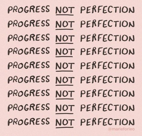 Progress, Not Perfection: A Mantra to Get Sh*t Done Perfection Paralysis, Quotes App, Marie Forleo, Progress Not Perfection, Daily Motivation, Monday Motivation, Daily Quotes, Growth Mindset, Self Help