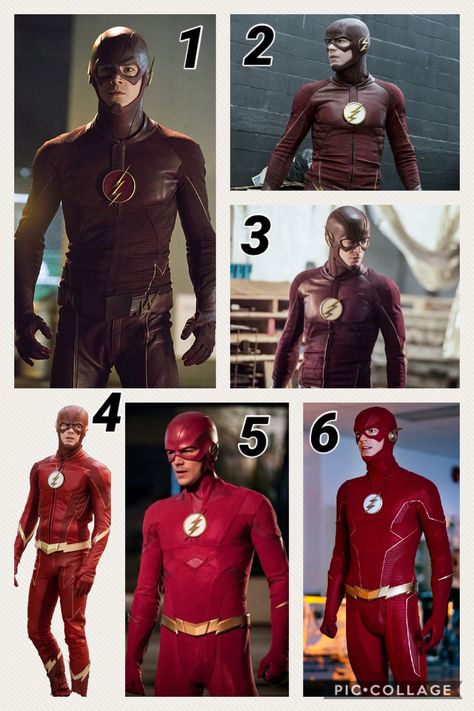 All the different suits from each season, Season 4 is the best FOR SURE! The Flash Season 4 Suit, The Flash Suit, Flash Suit, Cw Flash, The Flash Poster, Red Lantern Corps, Flash Season 4, The Flash Season 3, Flash Superhero