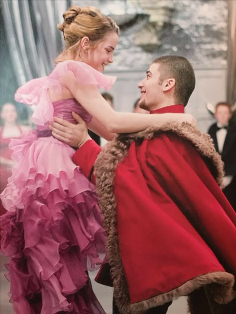 Yule Ball, Hermione, Yule, Dancing, A Woman, Harry Potter, Red, Pink