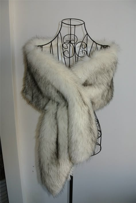 Faux fur Stole Length x width 160cm x 30cm Other color is available too. https://www.etsy.com/shop/Annapartysupply?section_id=20641399 Here is the listing for other color. https://www.etsy.com/listing/549654635/white-black-light-brown-ivory-gray-faux?ref=listings_manager_grid Regular shippment (ePacket ,Hongkong Post ,China Post ) Shipping time : 5-40days by regular shipment (ePacket ,China Post) Usually shipping to USA,CA,AU,JP,EURO 5-18days (50%) 18-28 days (48%) 28-40days (2%) So,Most of the Fur Cape Outfit, White Fur Shawl, Fluffy Shawl, Fur Wrap Wedding, Winter Wedding Fur Shawl, Fur Clothes, Dark Wedding Theme, Cape Wedding, Faux Fur Cape