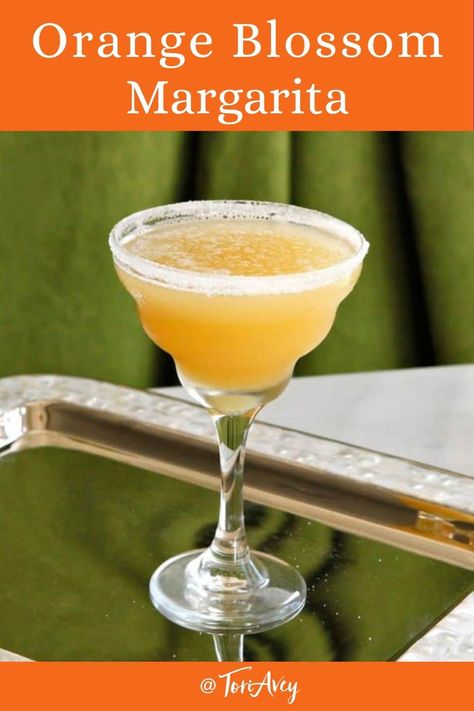 Orange Blossom Margarita - Infuse your margarita with flavor from the Middle East in this unique margarita with fresh orange juice, honey and orange blossom water. #orangeblossom #margarita #purim #toriskitchen #toriavey Blended Margarita Recipe, Orange Blossom Honey, How To Make Margaritas, Lovely Perfume, Orange Blossom Water, Freshly Squeezed Orange Juice, Kosher Recipes, Pretty Drinks, Vodka Cocktails