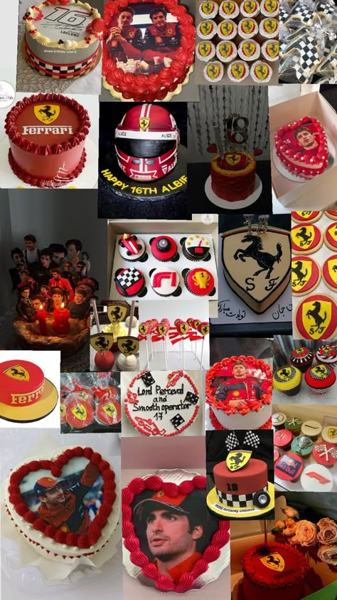 ferrari charles leclerc carlos sainz formula 1 f1 cake inspo F1 Cupcakes, Formula 1 Birthday Cake, Formula 1 Party Ideas, F1 Cake Ideas, F1 Birthday Party Ideas, F1 Birthday Cake, Formula 1 Party, Formula 1 Cake, F1 Cake