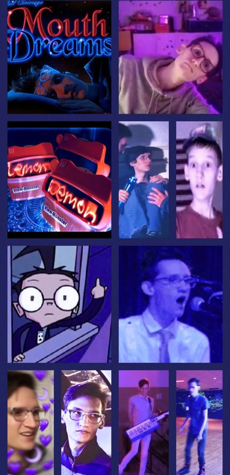 Neil Cicierega Wallpaper, Touch Tone Telephone Lemon Demon, Lemon Demon Wallpaper, Blue Purple Aesthetic, Legend Aesthetic, Touch Tone Telephone, Niel Ciciriga, Demon Wallpaper, Human Aesthetic