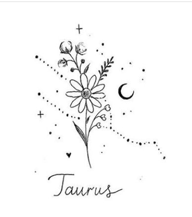 Manifestation Collage, Tattoo Taurus, Taurus Symbol Tattoo, Blue Flower Tattoos, Scorpio Constellation Tattoos, Cool Tattoos For Girls, Dragon Tattoo Ideas, Vintage Tattoo Art, Episode Interactive