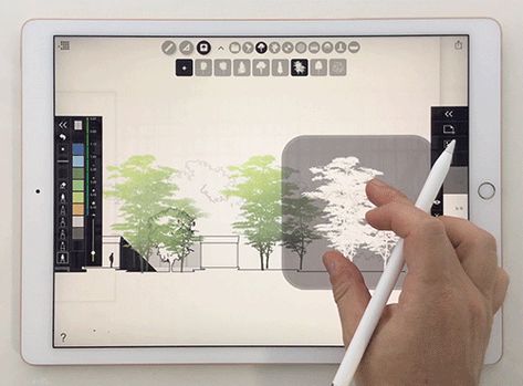 Today, Morpholio has unveiled a new addition to their flagship Trace app. The new addition, called simply “Stencil,” offers a quick way to add... Digital Architecture Drawing, Architecture Digital Sketch, Architecture Drawing Procreate, Ipad Architecture, Architecture Ipad Sketch, Architect Tools Drawing, Architecture Apps, App Design Ipad, Morpholio Trace