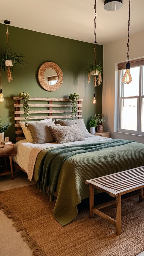 Refresh your home with modern decor ideas and chic inspirations. Find elegant solutions and luxe accents for stylish updates and transformations. #HomeInspiration #TrendyDesign #LuxeDecor Green Wall Bedroom, Guest Bedroom Colors, Trendy Interiors, Luxe Decor, Sophisticated Decor, Wall Bedroom, Bedroom Color Schemes, Luxe Interiors, Elegant Home Decor