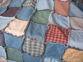 Home Joys: Ragged Denim Quilt Denim Quilts Old Jeans Diy, Crafty Gift Ideas, New Diy Crafts, Jean Quilts, Denim Rag Quilt, Serving The Lord, Denim Blanket, Flannel Rag Quilts, Blue Jean Quilts