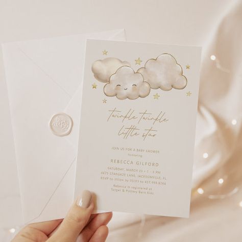 Cloud Baby Shower Invitation, Twinkle Twinkle Baby Shower Theme, Gender Reveal Cloud Theme, Cloud Gender Reveal Ideas, Twinkle Twinkle Little Star-baby-showers, Dreamy Baby Shower Theme, Twinkle Little Star Baby Shower Ideas, Twinkle Twinkle Little Star Gender Party, Gender Neutral Baby Shower Ideas