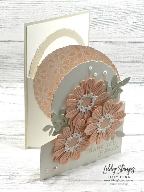 Zig Zag Folds, Z Cards, Stampin Up Birthday Cards, Fancy Fold Card Tutorials, Daisy Cards, Shaped Cards, Fancy Fold Cards, Fancy Folds, Birthday Cards Diy