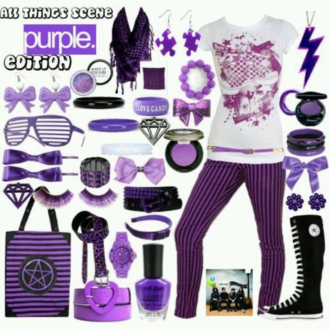 Purple Scene Outfits, Scene Clothes, Cute Emo Outfits, Converse Boots, Emo Clothes, Toni Stark, Emo Style, Purple Outfit, Goth Scene