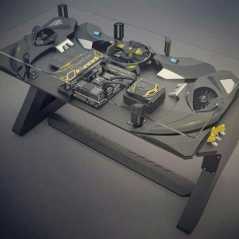 #DIY #computer #gaming #custombuilt #pc #pcbuilds Desk Pc Build, Gaming Coffee Table, Custom Pc Desk, Gamer Room Diy, Pc Gaming Desk, Diy Computer Desk, Diy Pc, Gaming Computer Desk, Gaming Pc Build