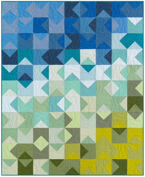 Large Scale Fabric Quilt Pattern, Robert Kaufman Fabrics Free Pattern, Modern Boy Quilt Fabric, Solid Fabric Quilts, Solid Quilt, Precut Quilts, Quilt Stores, Kona Cotton, Robert Kaufman Fabrics