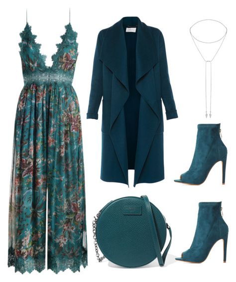 Teal Outfit, Teal Outfits, Lace Trim Cami Top, Chic Clothing Style, Swag Fashion, Reversible Coat, Elegant Dresses Classy, Blue Coat