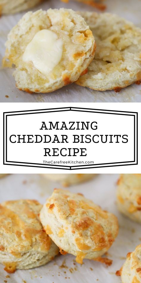 These easy Cheddar Biscuits are flakey, delicious, and can be ready in just about 30 minutes. They’re perfect for serving with soup for lunch, as a side for dinner, or with honey and butter at breakfast. Soup Biscuits Easy Recipes, Biscuit Recipe With Egg, Cheese Tea Biscuit Recipe, Cheddar Tea Biscuits, Cheese Tea Biscuits, Cheese Biscuits Easy, Easy Cheddar Biscuits, Cheese Biscuit Recipe, Cheese Biscuits Recipe