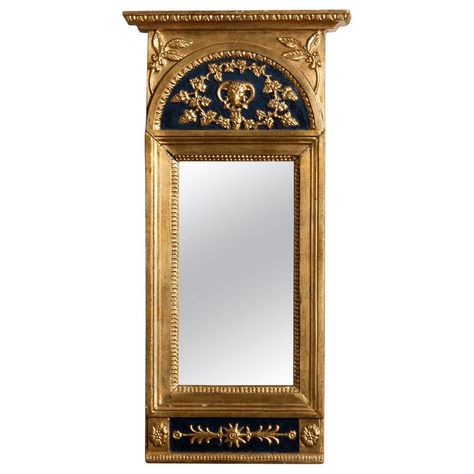 1stdibs Mantel Mirror / Fireplace Mirror - 1800 Antique France Gilded / Panted Decoration French Empire Mirror Fireplace, Empire Furniture, Gilded Mirror, Mantel Mirrors, Gilt Mirror, Fireplace Mirror, Leather Club Chairs, Italian Chandelier, Wood Wall Mirror