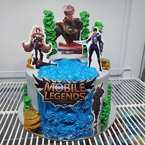 Mobile Legends Design Cake Mobile Legend Cake Design, Mobile Legend Cake, Design Cake, Cartoon Cake, Mobile Legend, Mobile Legends, Themed Cakes, Cake Designs, Tart